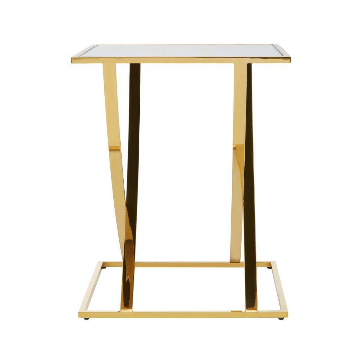 Reena Gold Finish Side Table
