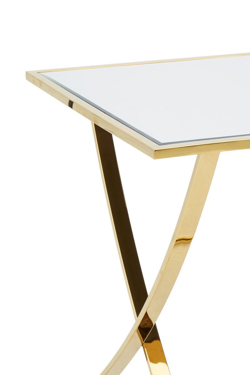 Reena Gold Finish Side Table