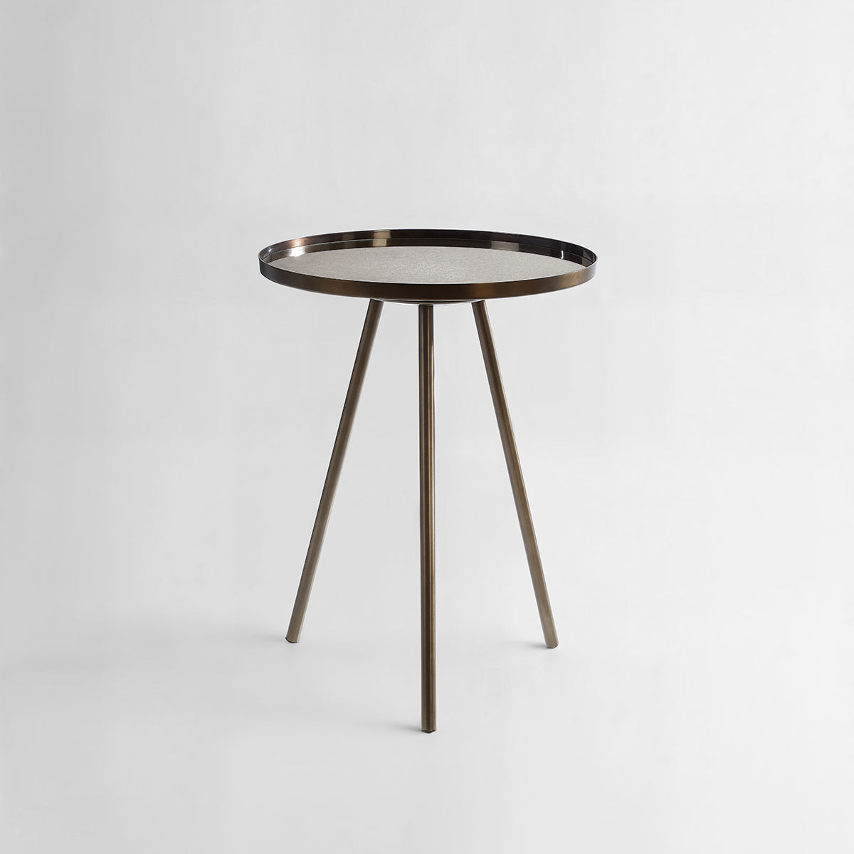 Corra Black Iron Finish Side Table