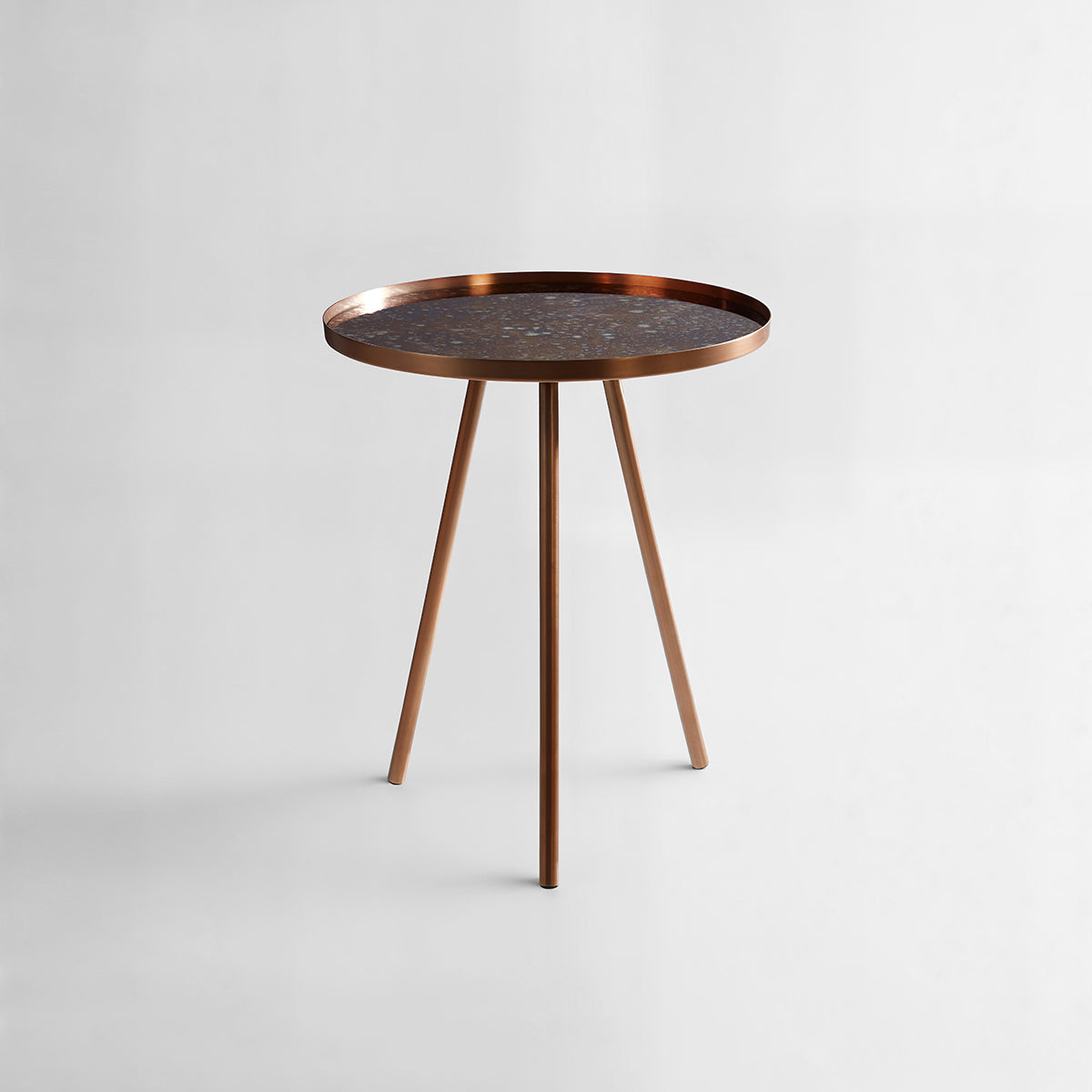 Corra Matte Copper Finish Side Table