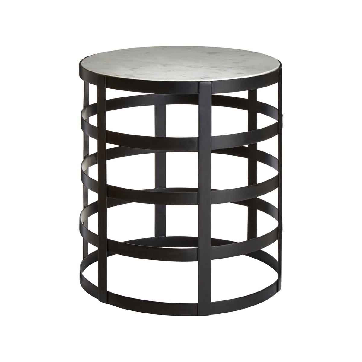 Corina Side Table With Grid Frame
