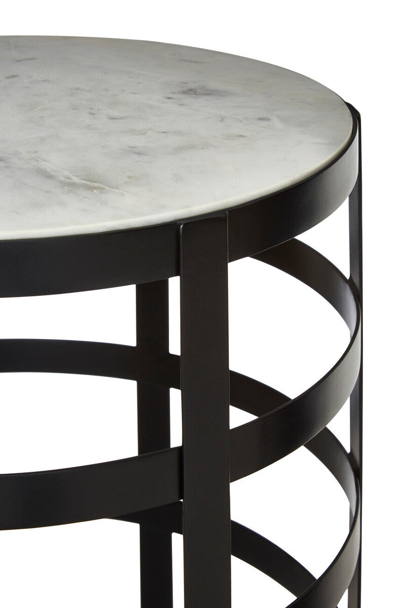 Corina Side Table With Grid Frame