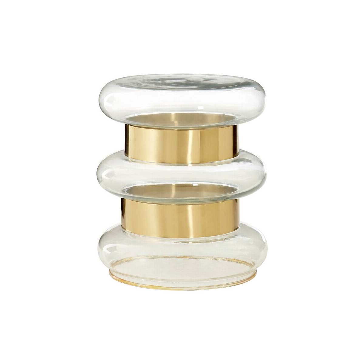 Margot Clear Glass and Gold Side Table