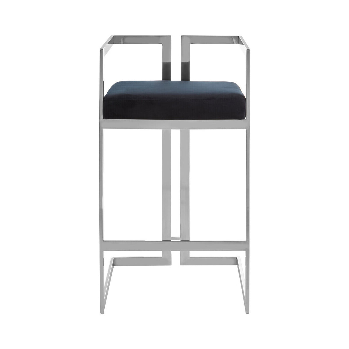 Azalea Bar Stool With Silver Frame