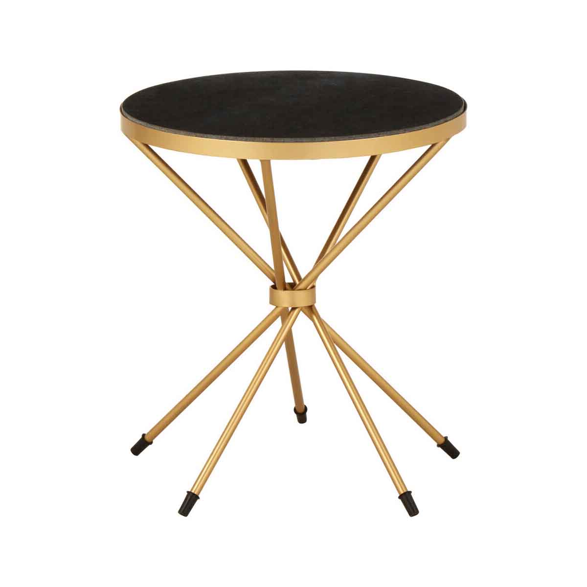 Templar Black Marble Top Side Table