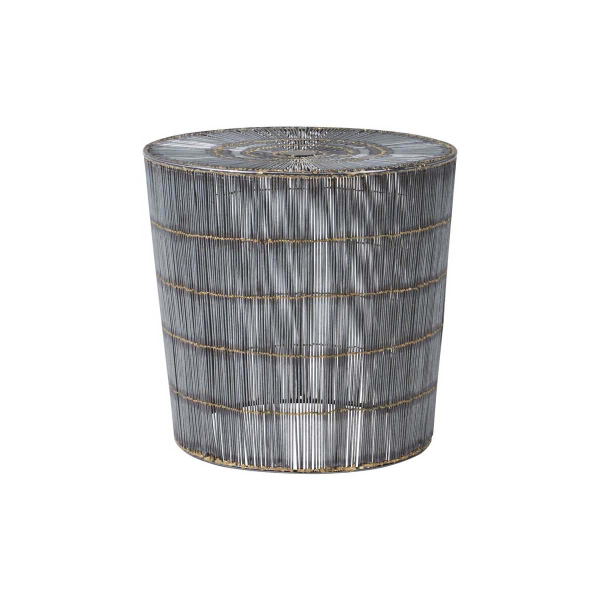 Templar Silver Wireframe Side Table