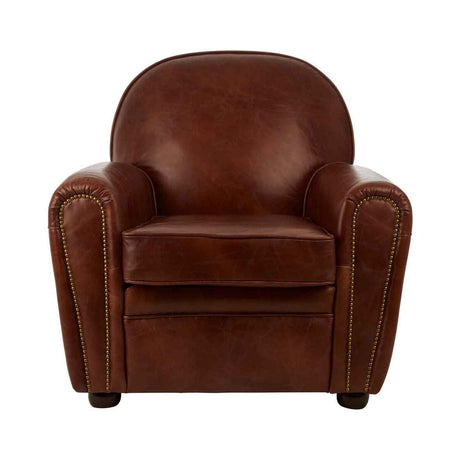 Victor Coffee Leather Classic Armchair