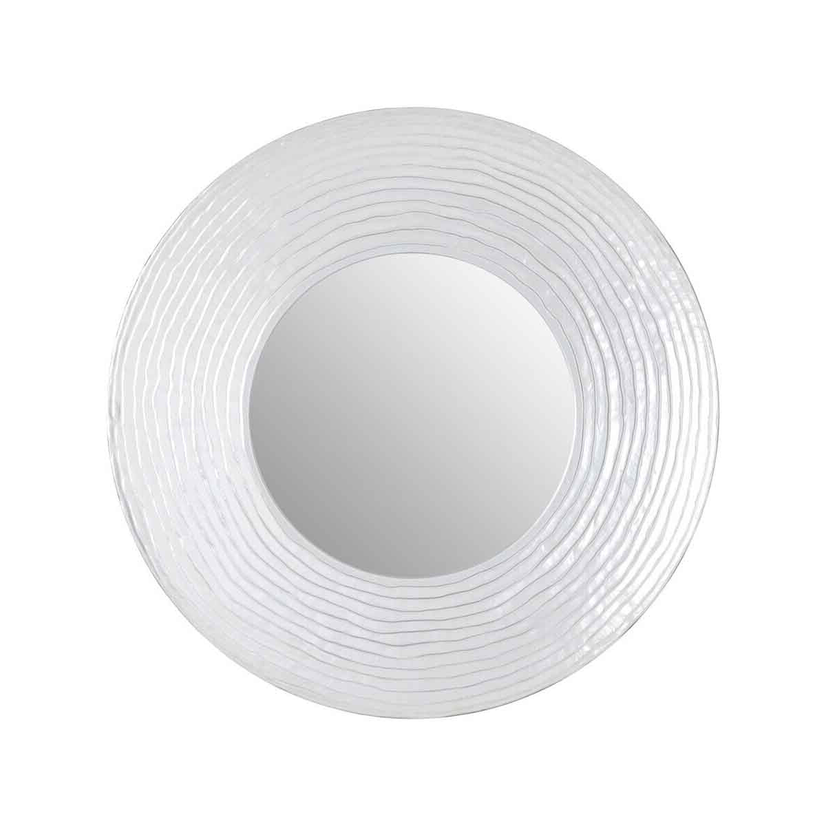 Athena Round Wall Mirror with Silver Finish