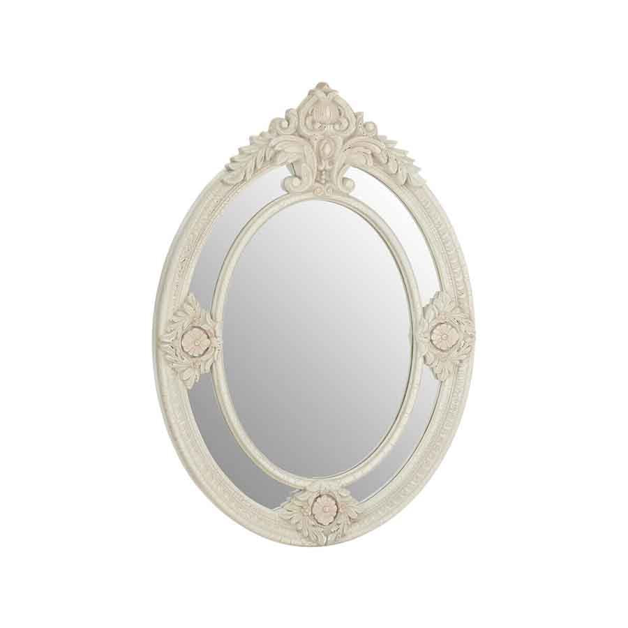 Eclipse White Finish Wall Mirror