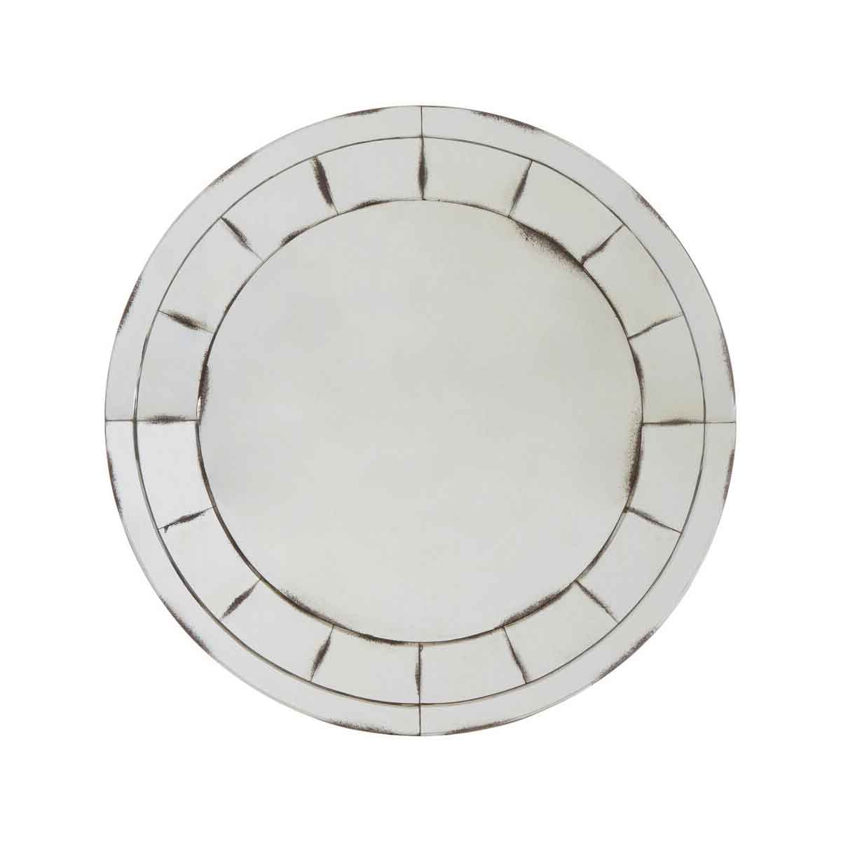 Riza Round And Mosaic Effect Wall Mirror