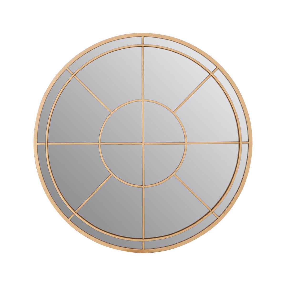 Beauly Gold Finish Round Wall Mirror