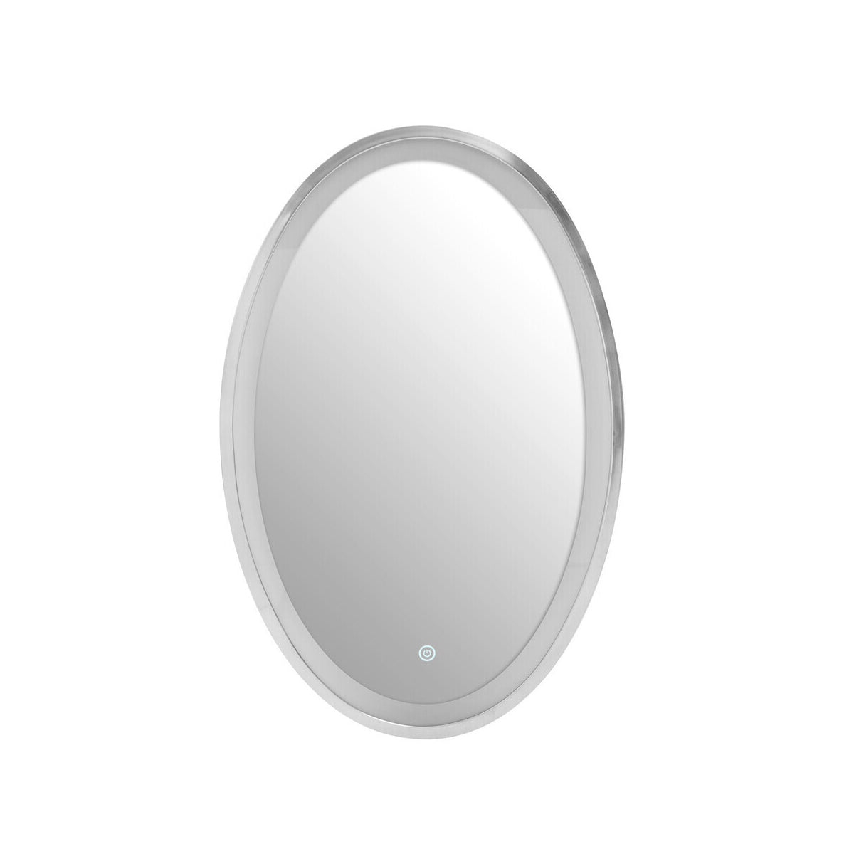 Avelino Illuminated Silver Oval Mirror