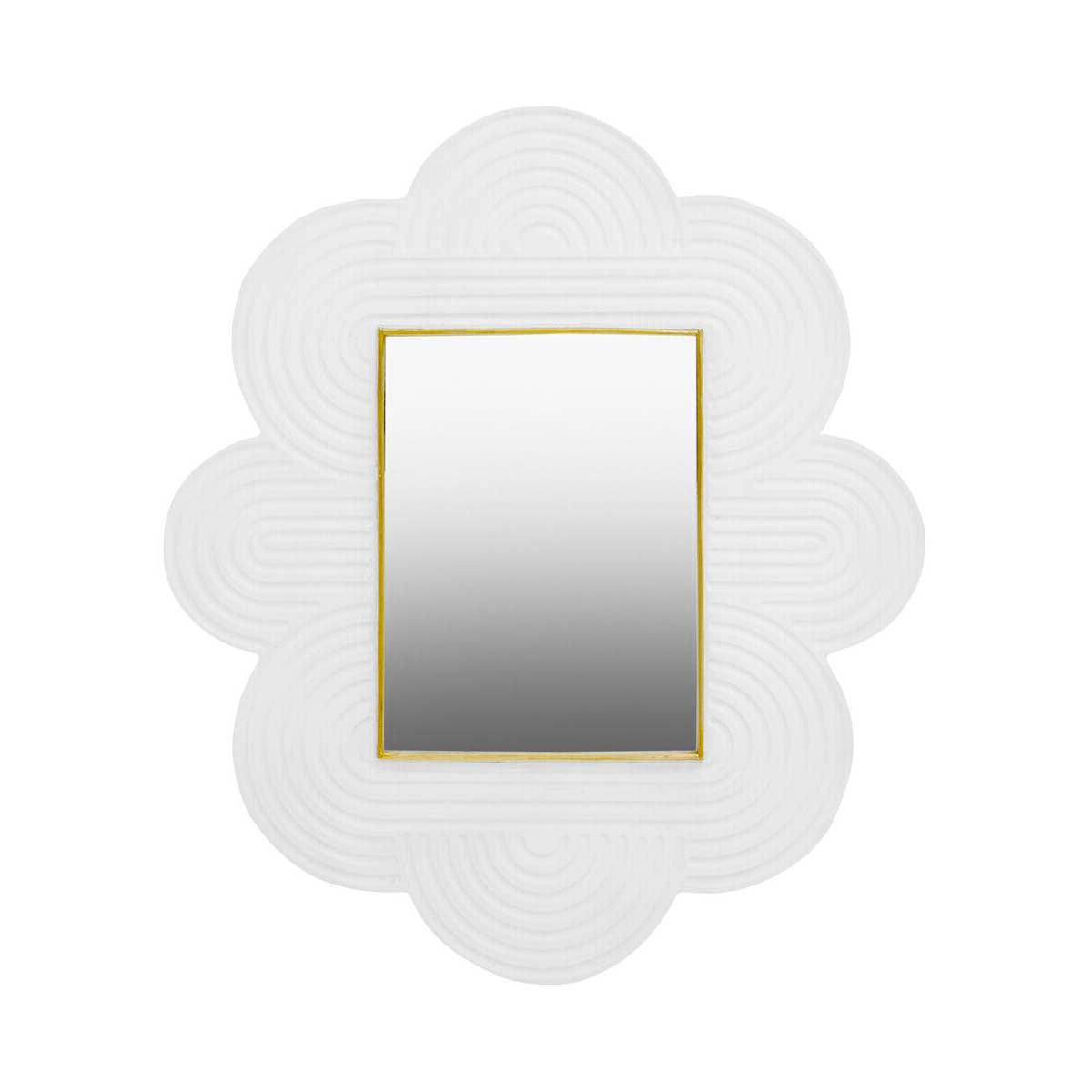 Saras White Finish Mango Wood Wall Mirror