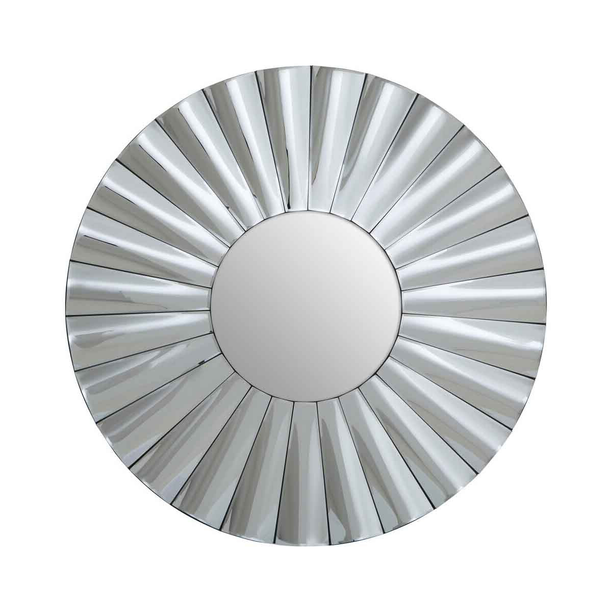 Jade Round Silver Wall Mirror