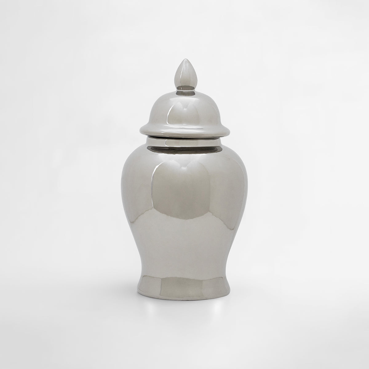Kensington Townhouse Small Ceramic Silver Jar