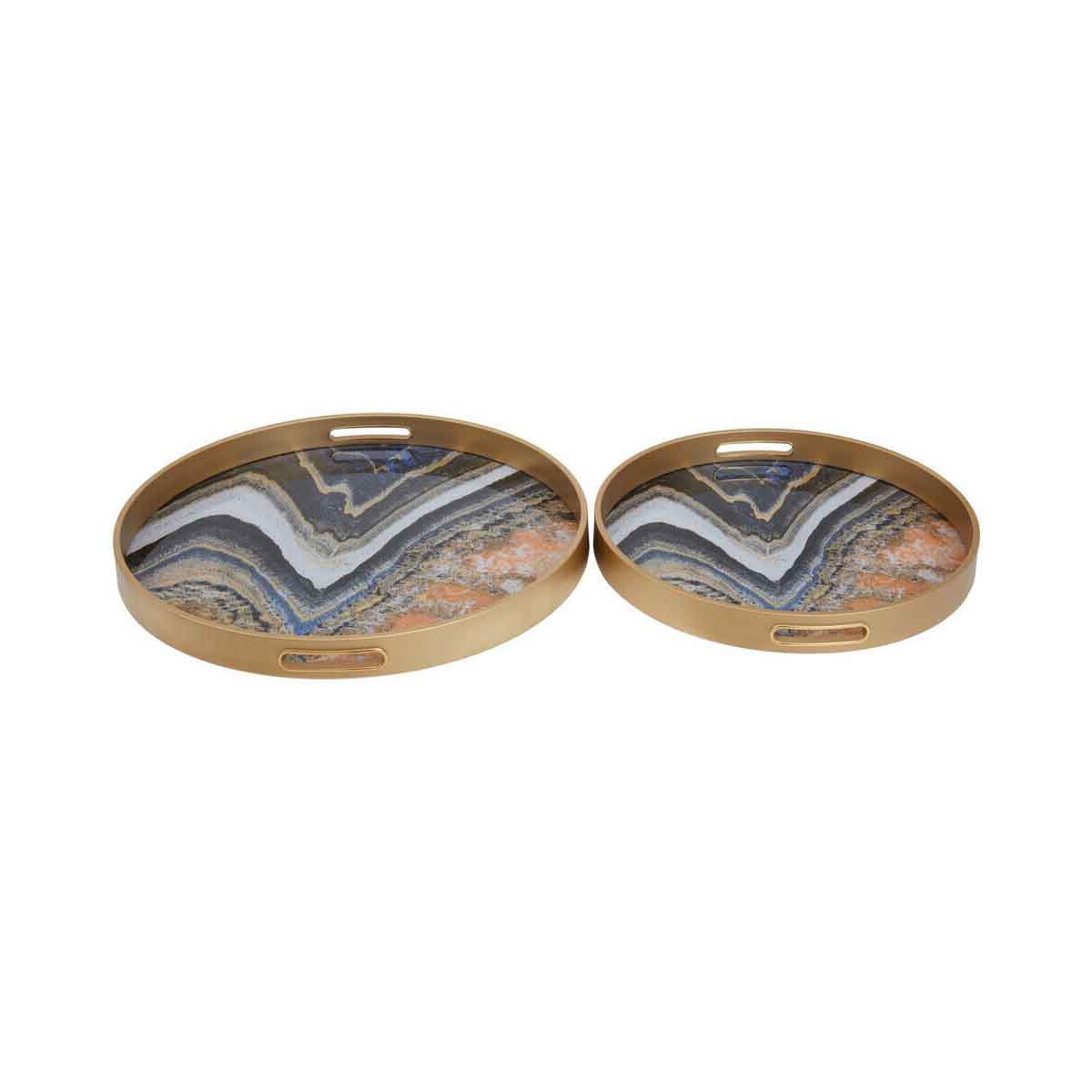 Celina Set Of Two Abstract Trays