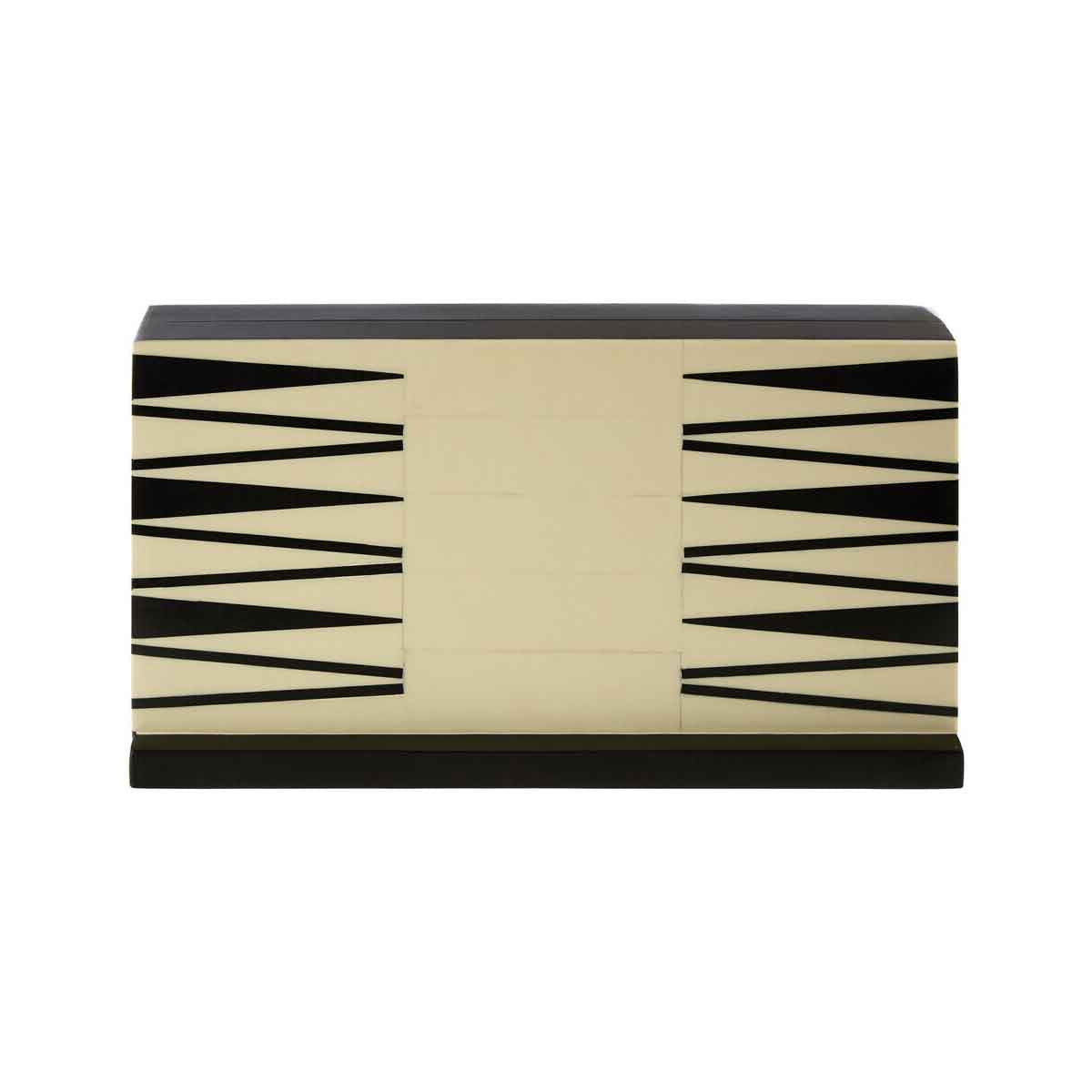 Churchill Games Black and White Foldable Backgammon Set
