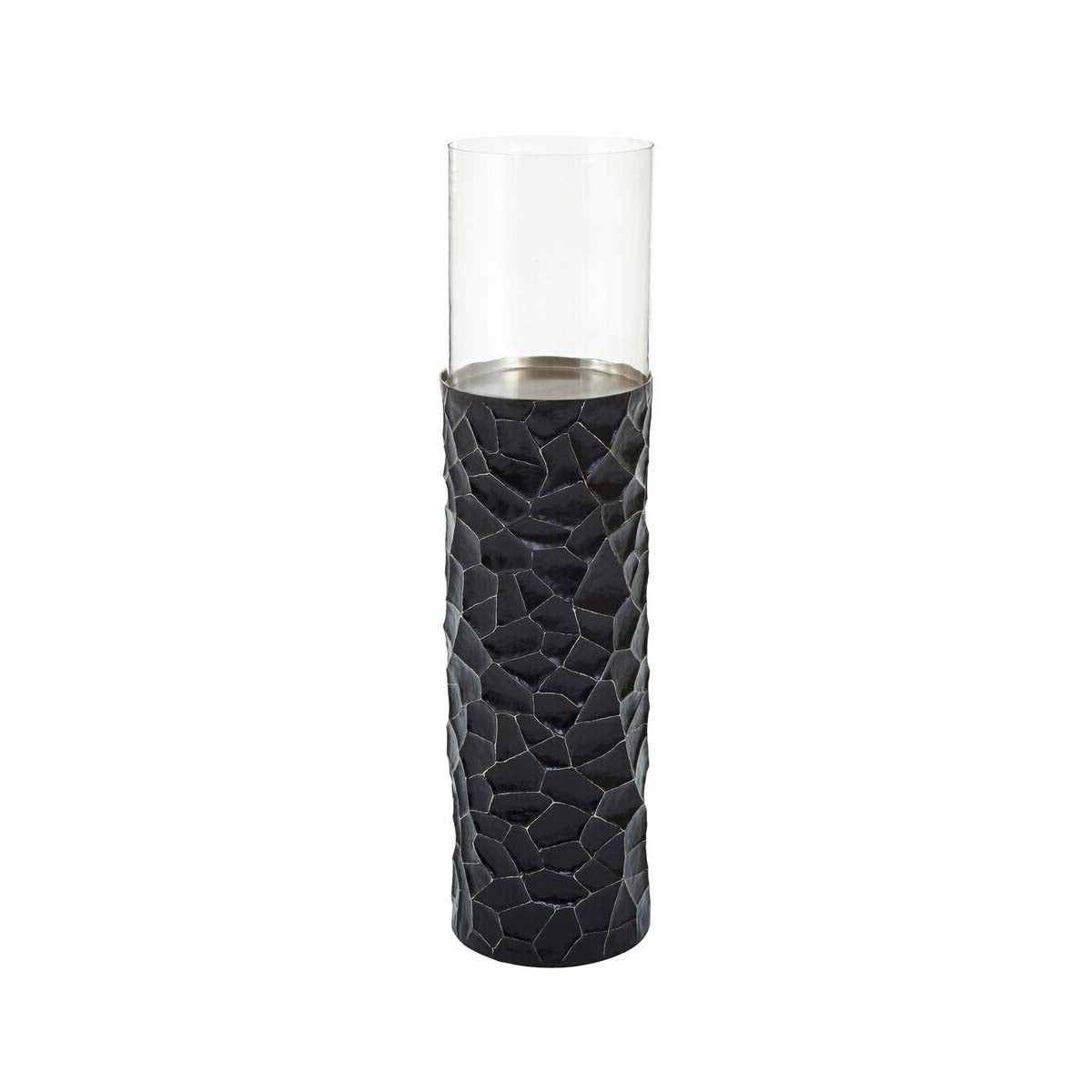 Akola Large Floor Standing Hurricane Candle Holder in Black