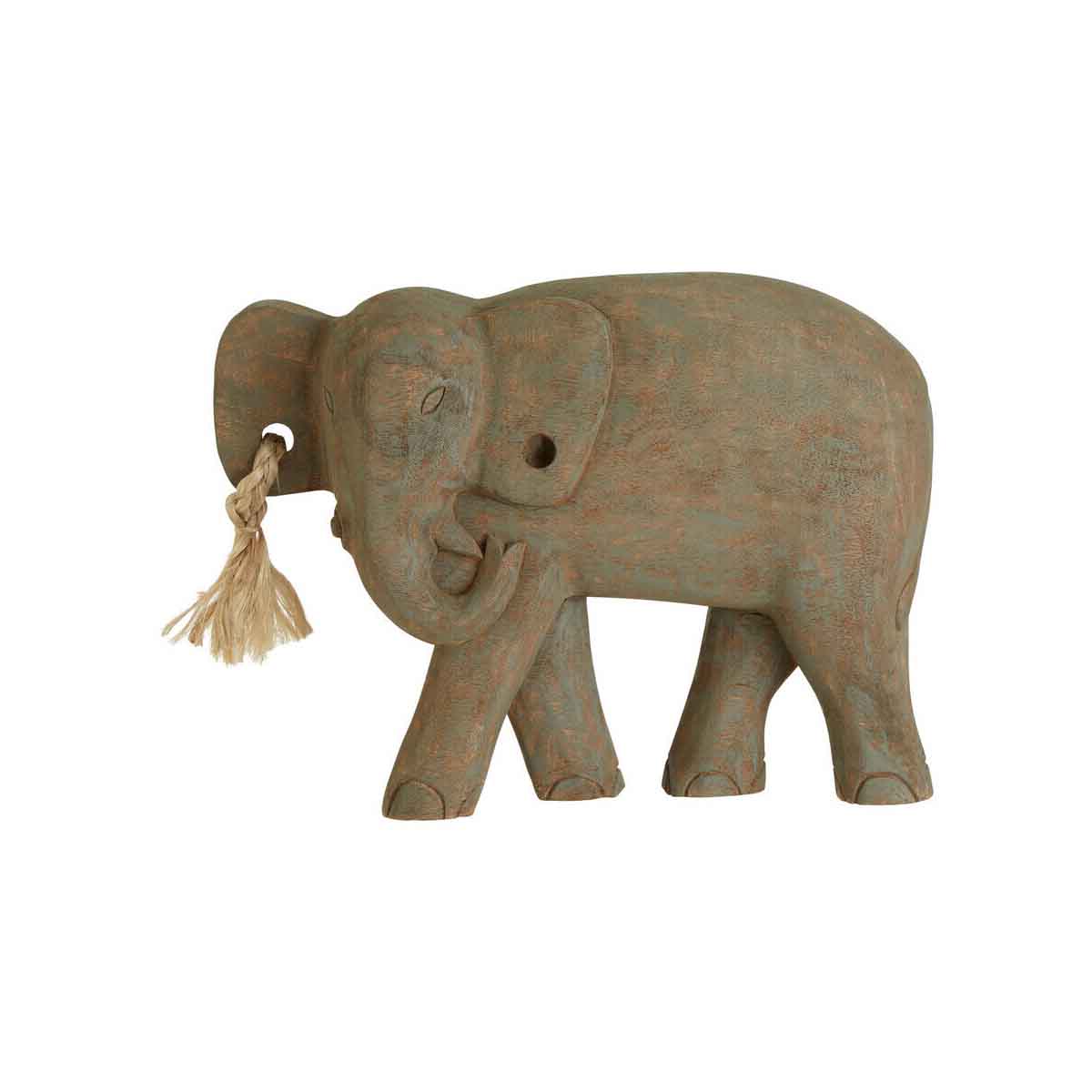 Fidra Mango Wood Elephant Sculpture