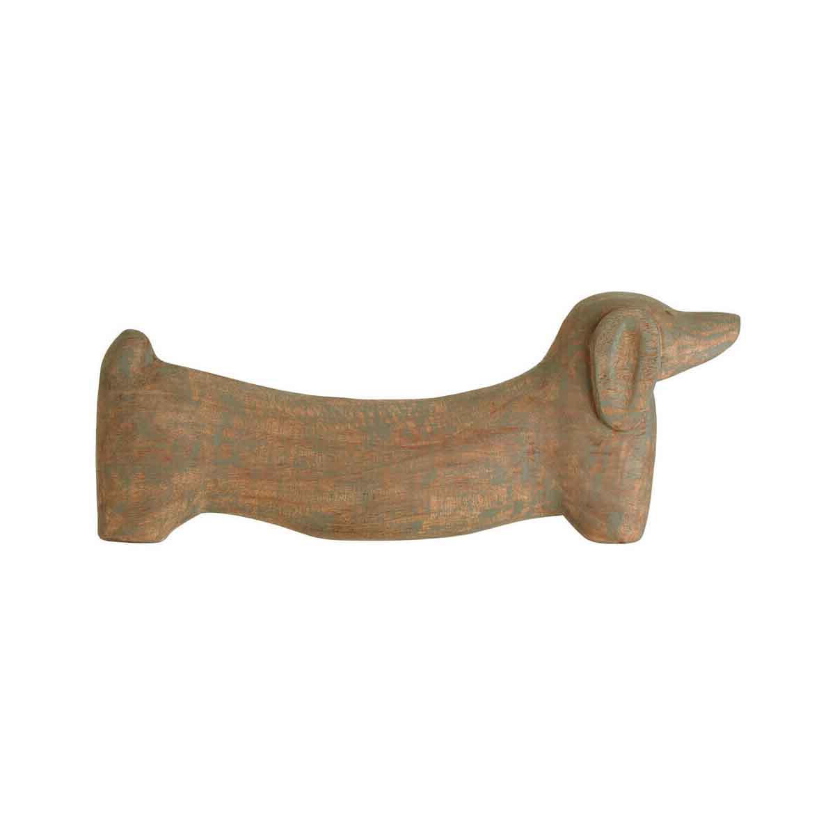 Fidra Mango Wood Sausage Dog Sculpture