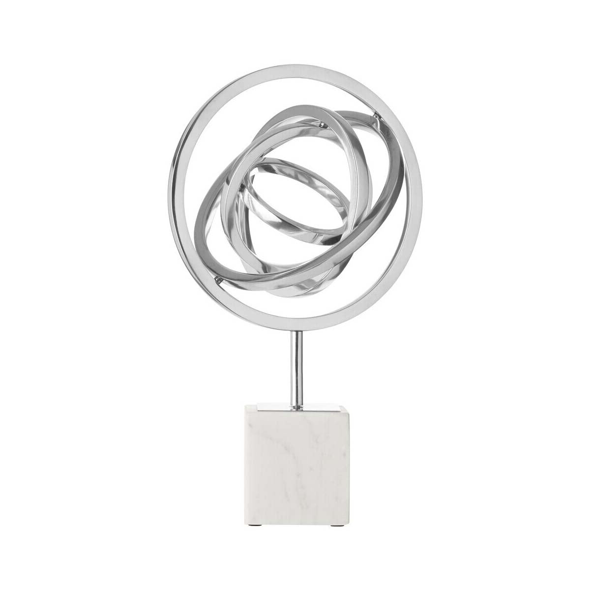 Mirano Silver Finish Spiral Sculpture