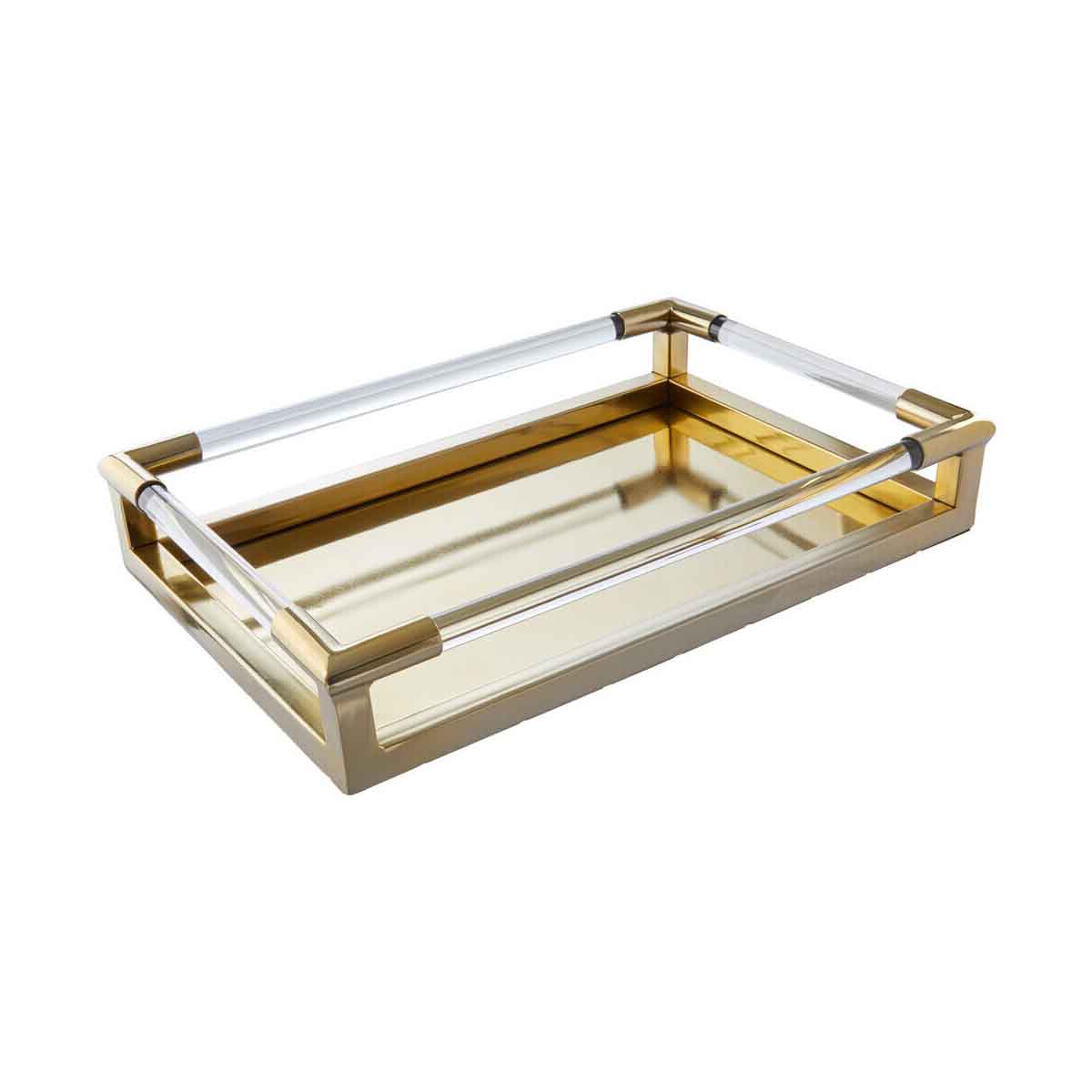 Lucita Gold Finish Tray