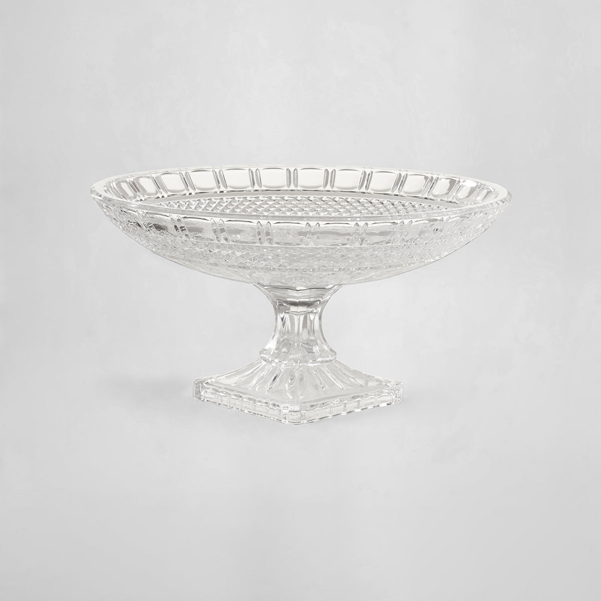 Savita Clear Glass Fruit Bowl with Wide Lip