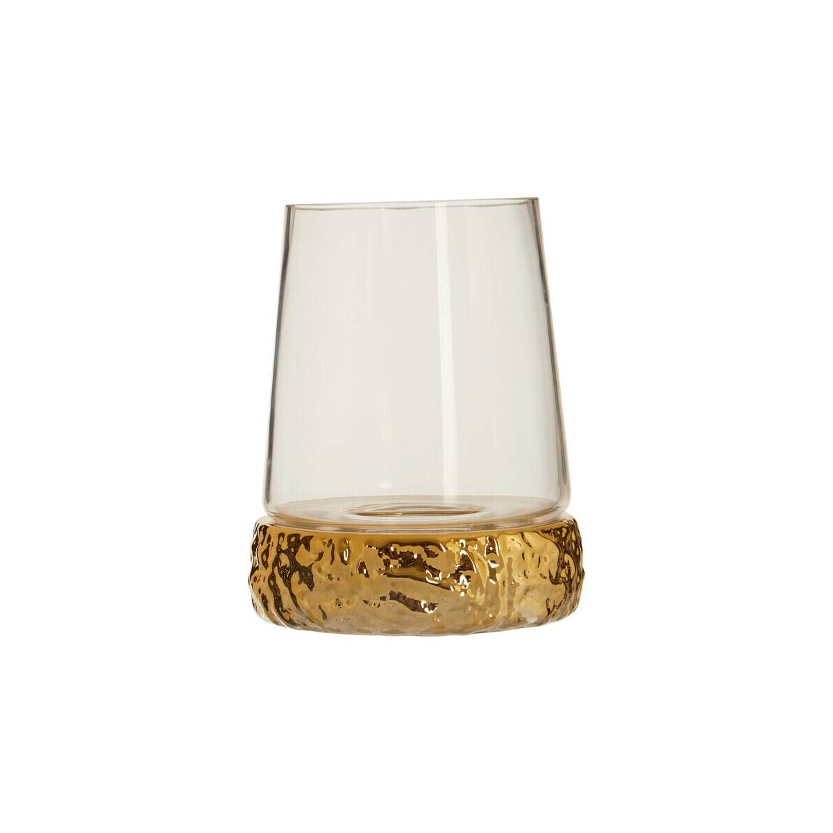 Martele Small Gold Hurricane Candle Holder