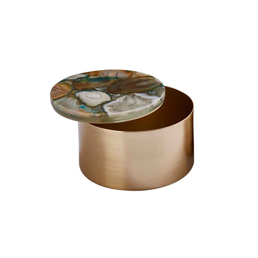 Bowerbird Small Trinket Box with Agate