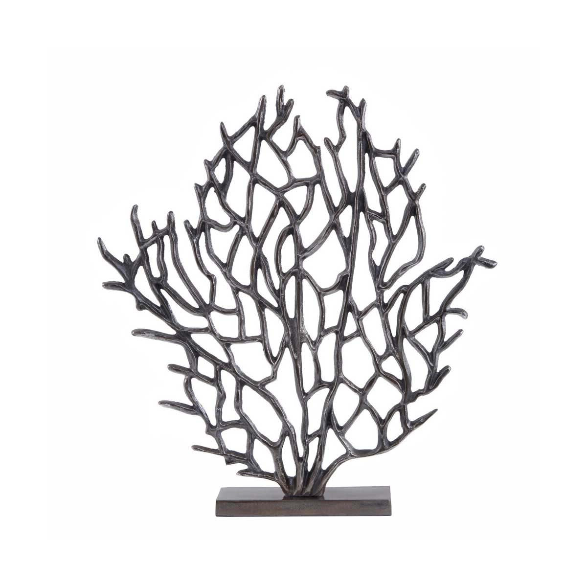 Prato Small Black Nickel Finish Coral Sculpture
