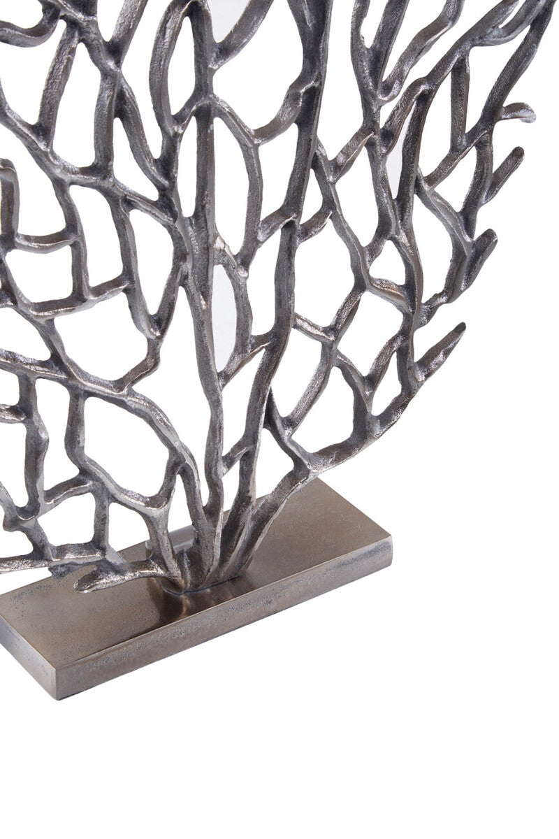 Prato Small Black Nickel Finish Coral Sculpture