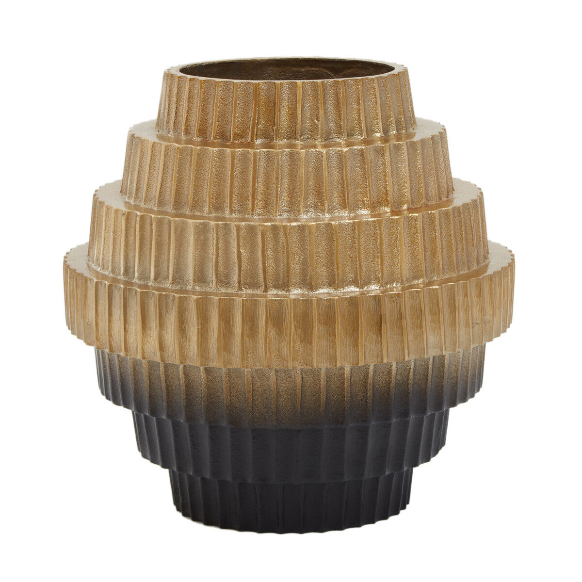 Deomali Small Ombre Gold And Black Vase