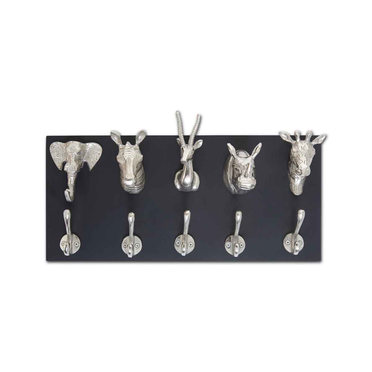 Safari Animal 5 Hook Wall Hanger