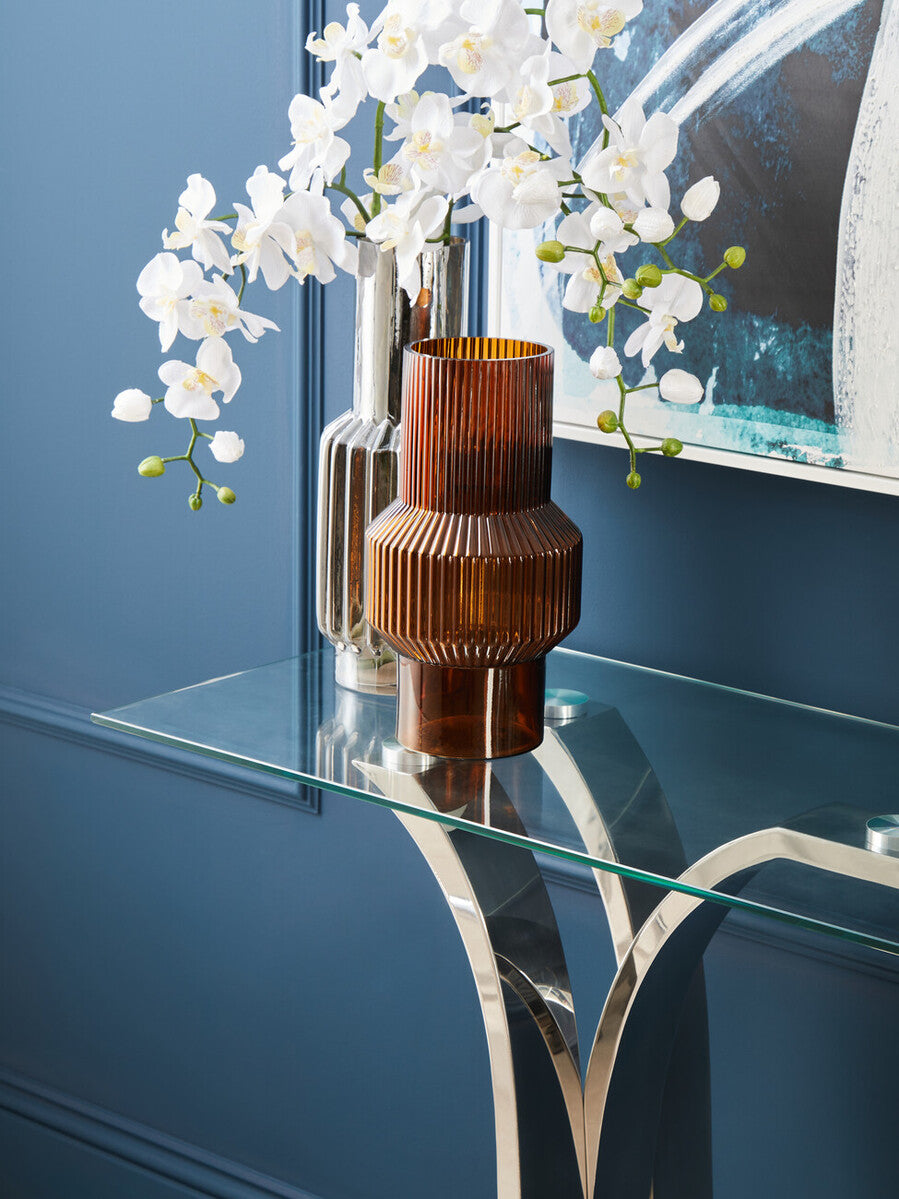 Benka Small Brown Glass Vase