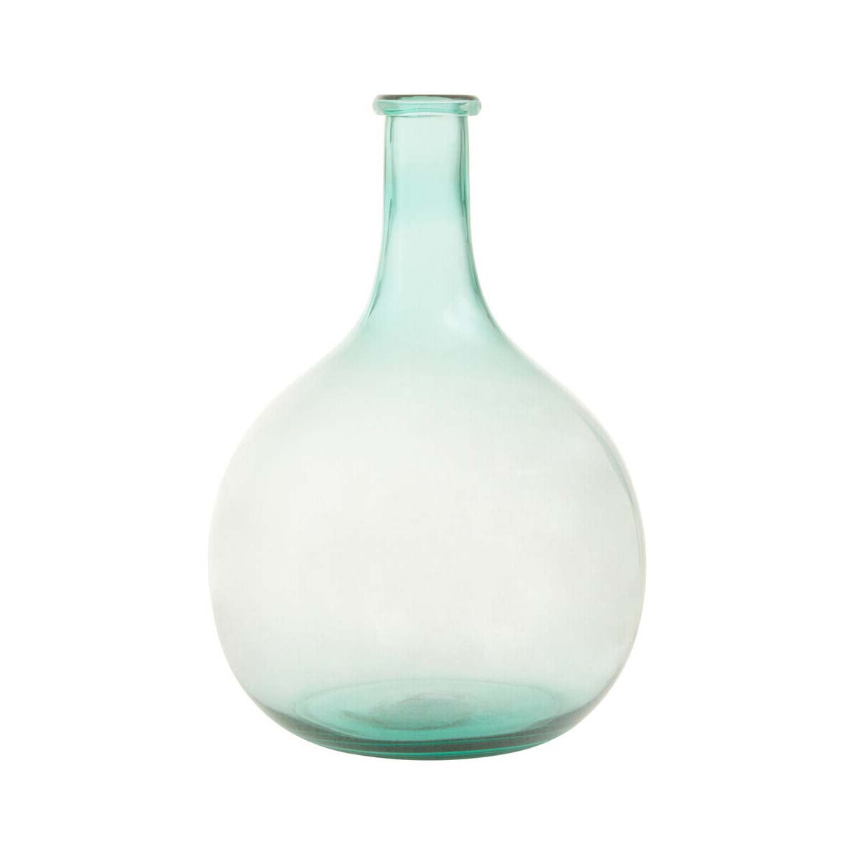 Bexley Blue Large Bottle Neck Recycled Glass Vase