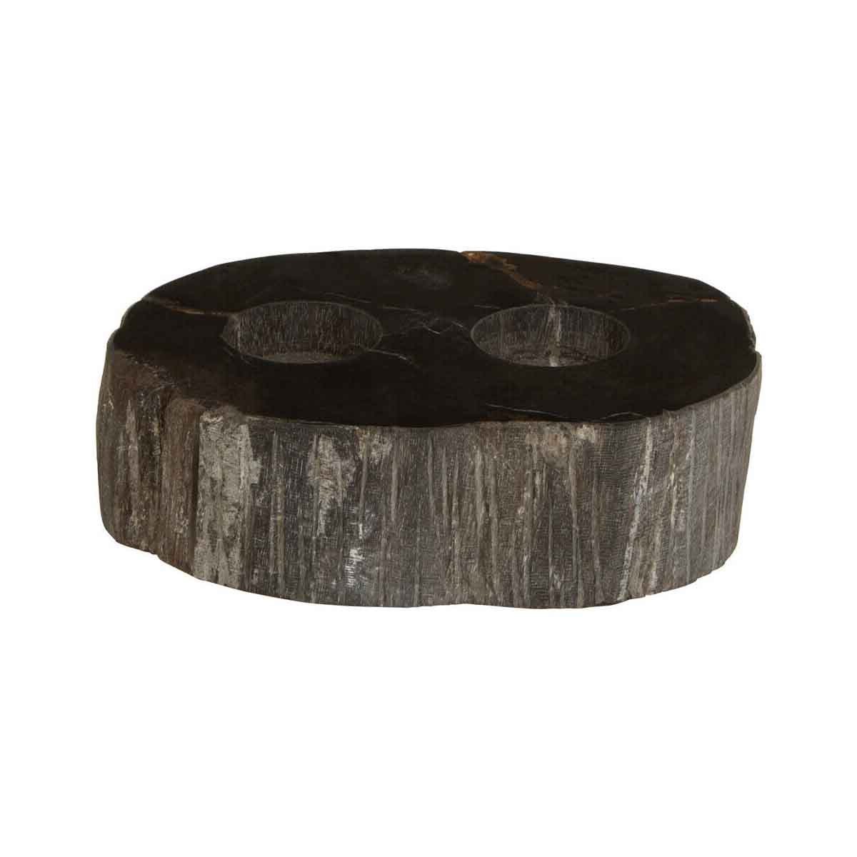 Relic Petrified Wood 2 Tealight Holder