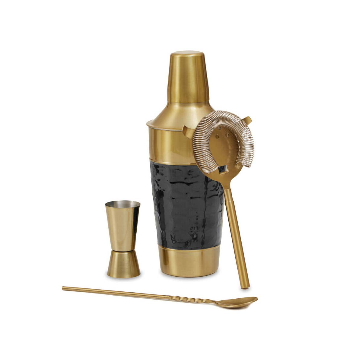 Carolina Black Enamel Cocktail Set