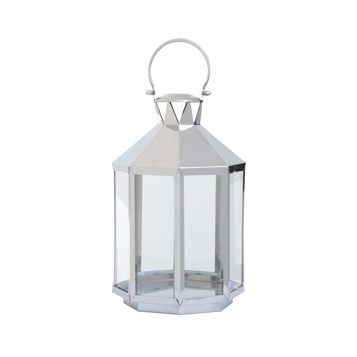 Herber Large Silver Steel Lantern