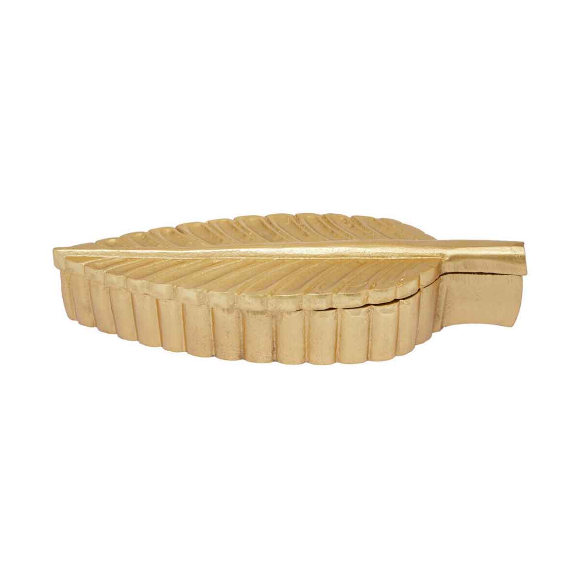 Prato Gold Finish Plume Box