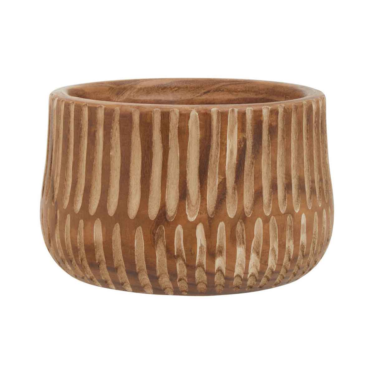 Arlo Large Brown And Natural Wooden Planter