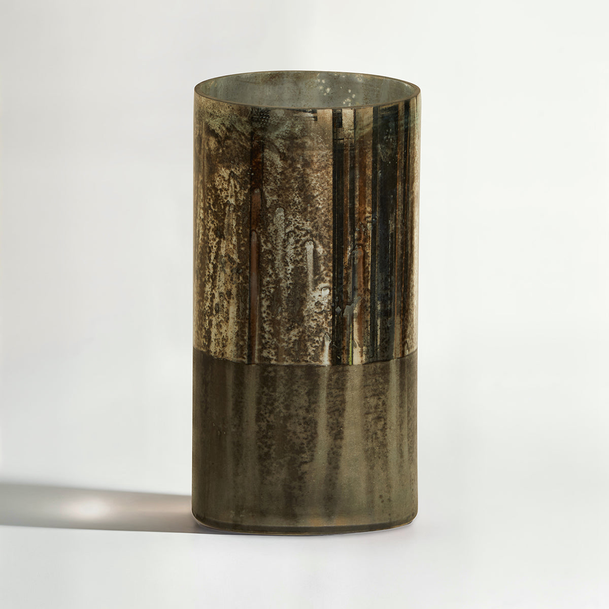 Gaia Antique Effect Black Glass Large Vase