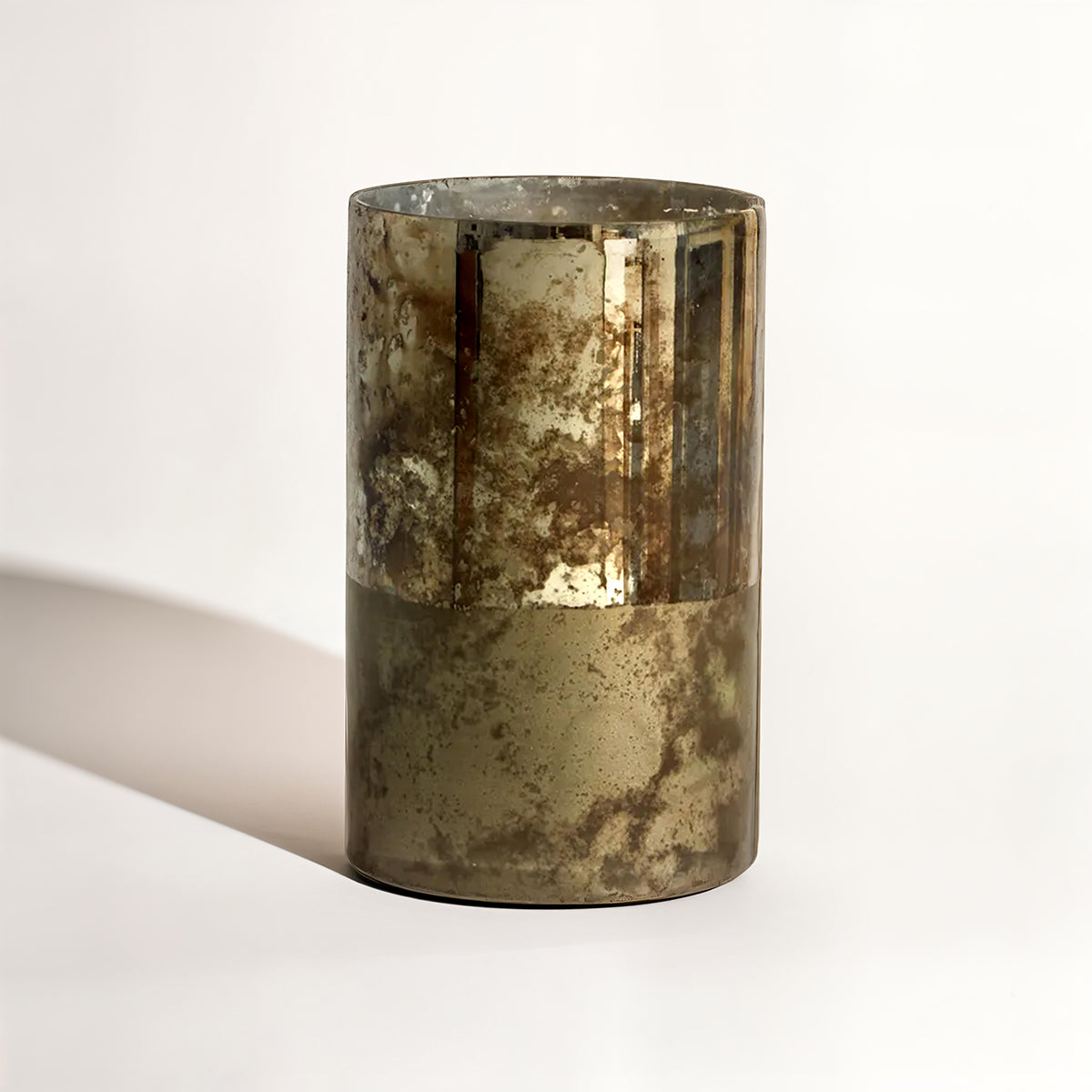 Gaia Antique Effect Black Glass Medium Vase