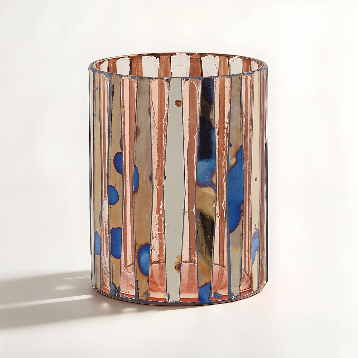 Gaia Pink Mosaic Small Candle Holder