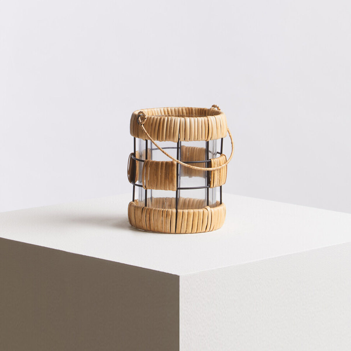 Kuta Natural And Black Small Lantern