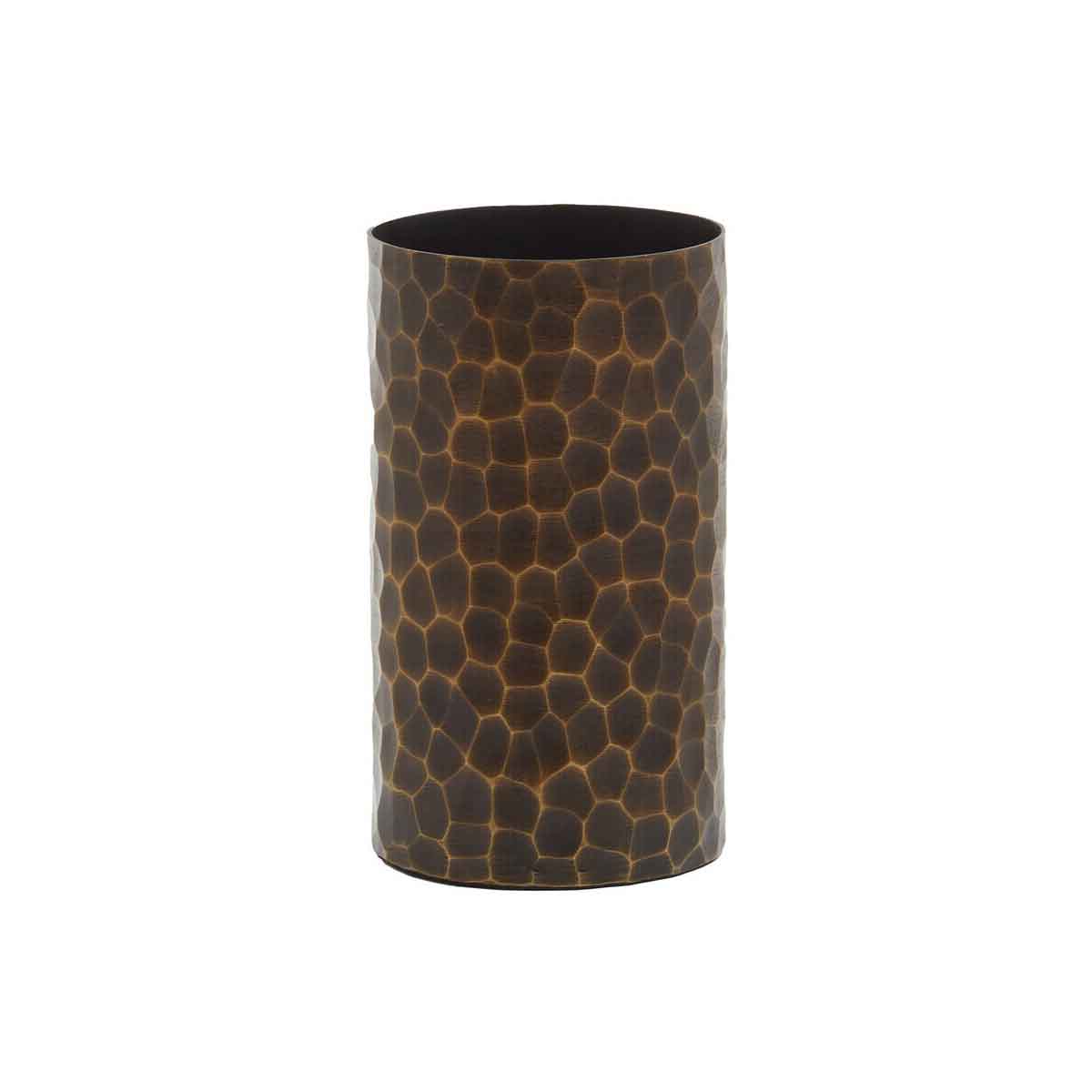 Akola Small Antique Gold Metal Vase