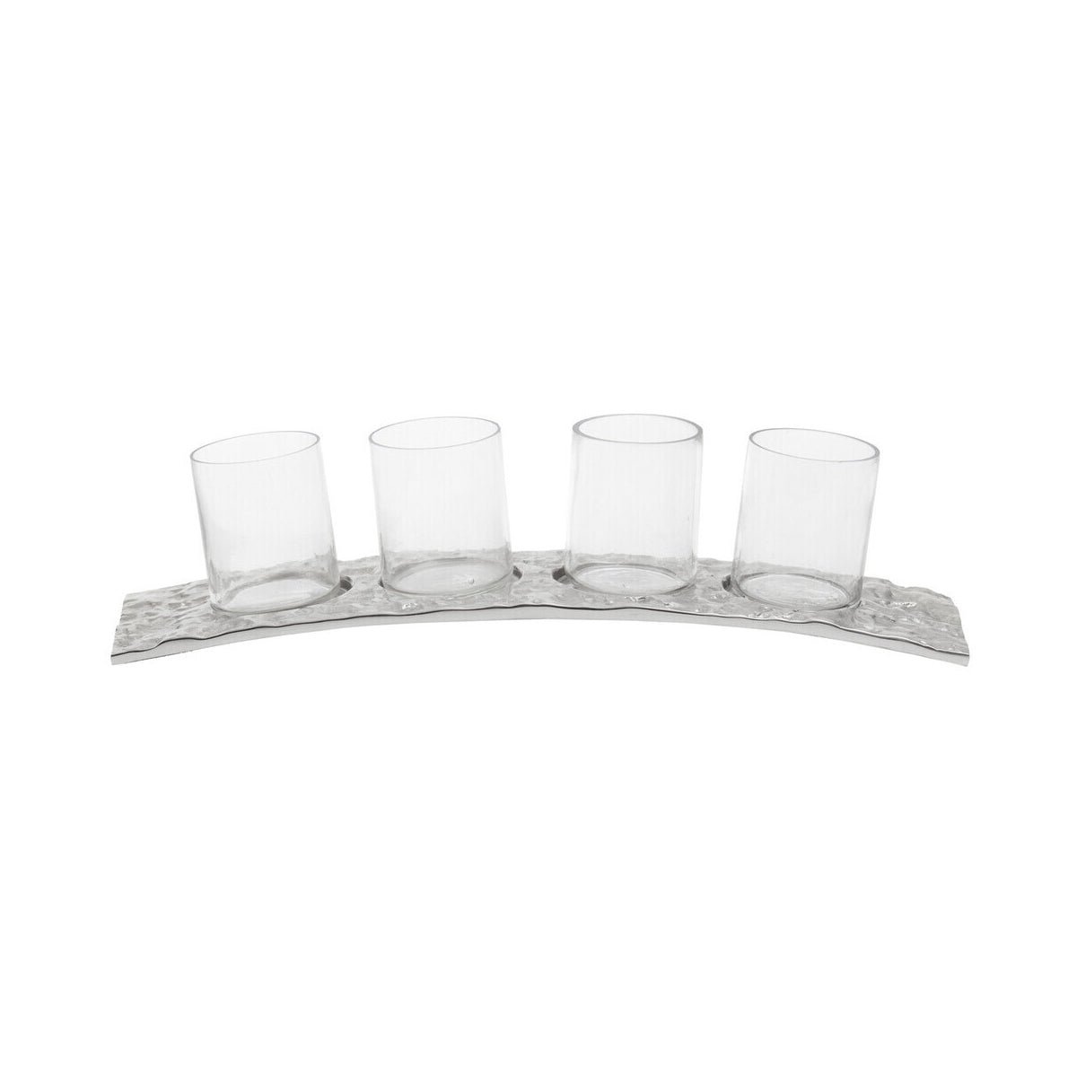 Akola Curved 4 Tealight Holder in Silver