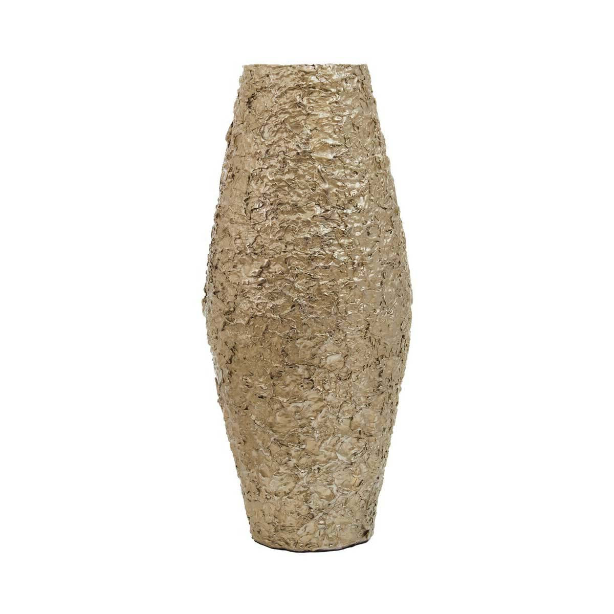 Akola Large Gold Textured Metal Vase