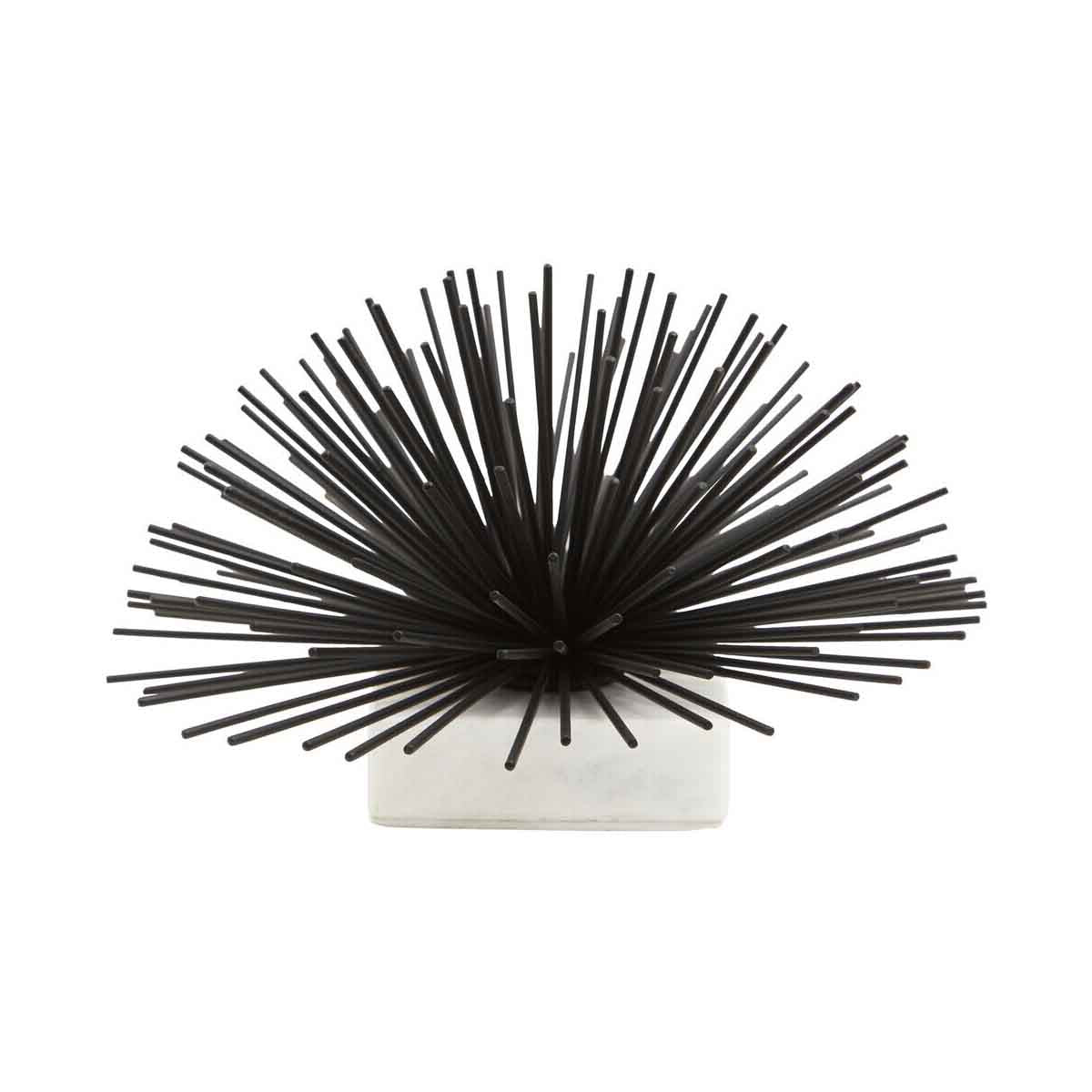 Mirano Black Finish Starburst With White Marble Base