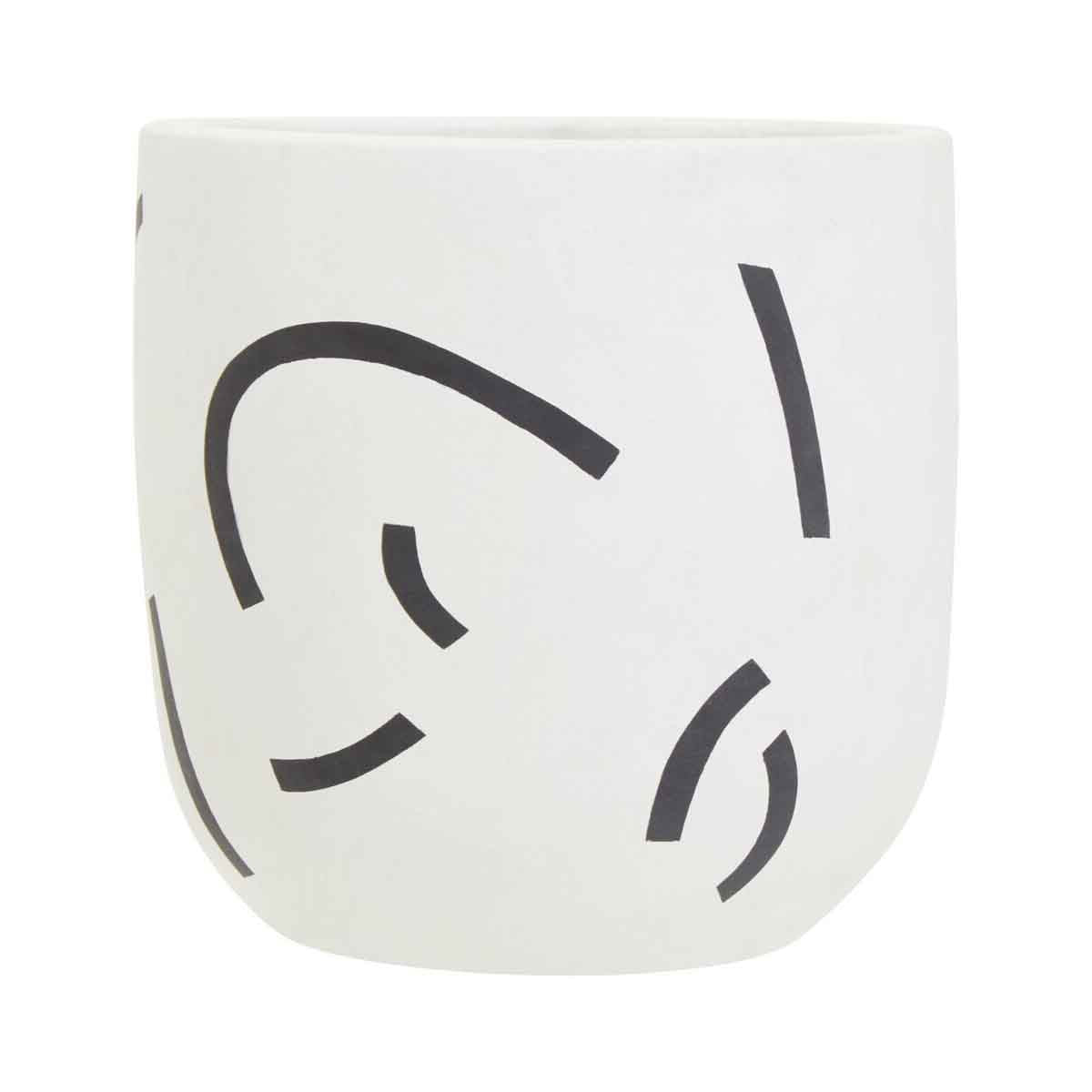 Tundra Black And White Planter