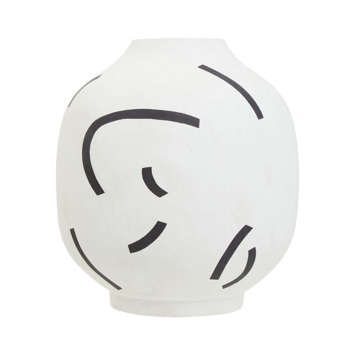 Tundra Black And White Vase